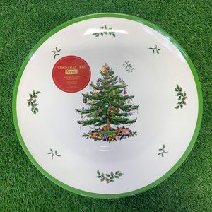 Spode Round Platter NWT Christmas Tree Melamine 14 inches Holiday Winter
